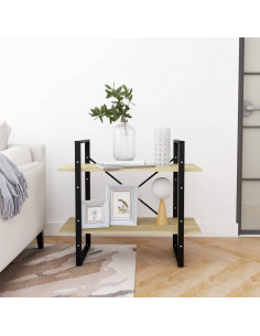 Libreria 2 Ripiani Rovere Sonoma 80x30x70 cm Legno Multistrato