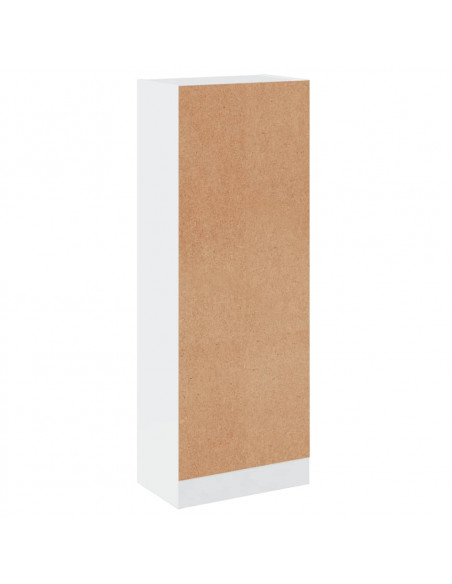 Libreria 3 Ripiani Bianco Lucido 40x24x108 cm Legno Multistrato