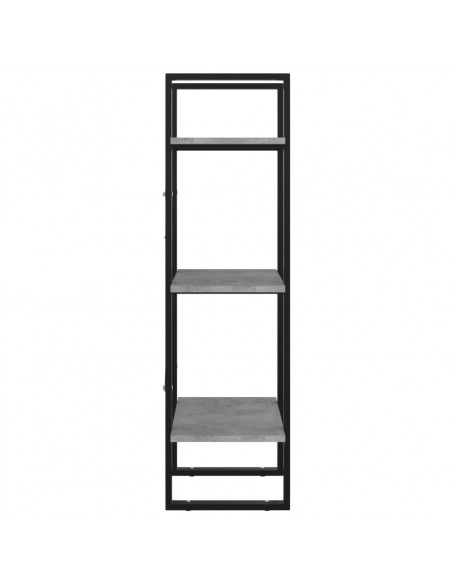 Libreria 3 Ripiani Grigio Cemento 40x30x105cm Legno Multistrato
