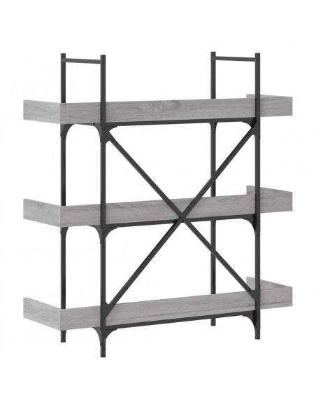Libreria 3 Ripiani Grigio Sonoma 100x33x108,5 Legno Multistrato