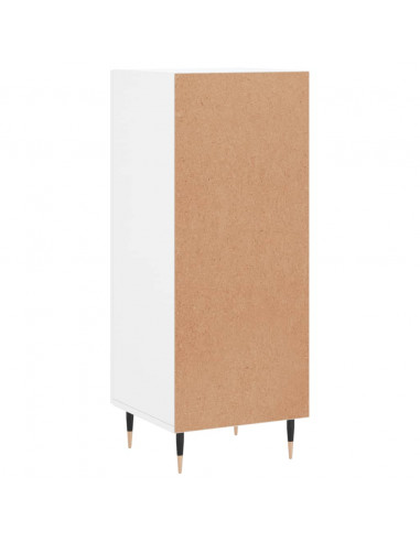 Credenza Bianco Lucido 34,5x34x90 cm in Legno Multistrato