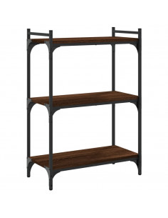 Libreria 3 Ripiani Rovere Marrone 60x30x86 cm Legno Multistrato