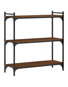 Libreria 3 Ripiani Rovere Marrone 80x30x86 cm Legno Multistrato