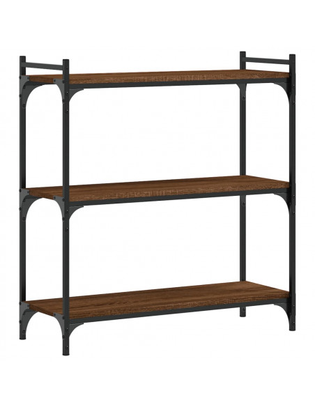 Libreria 3 Ripiani Rovere Marrone 80x30x86 cm Legno Multistrato