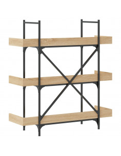 Libreria 3 Ripiani Rovere Sonoma 100x33x108,5 Legno Multistrato