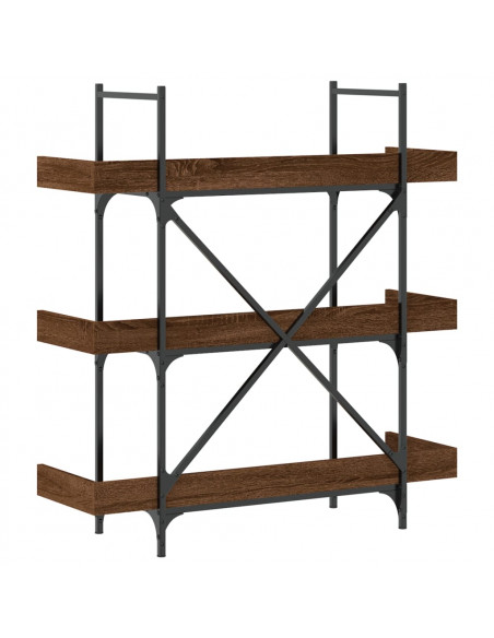 Libreria 3Ripiani Rovere Marrone 100x33x108,5 Legno Multistrato