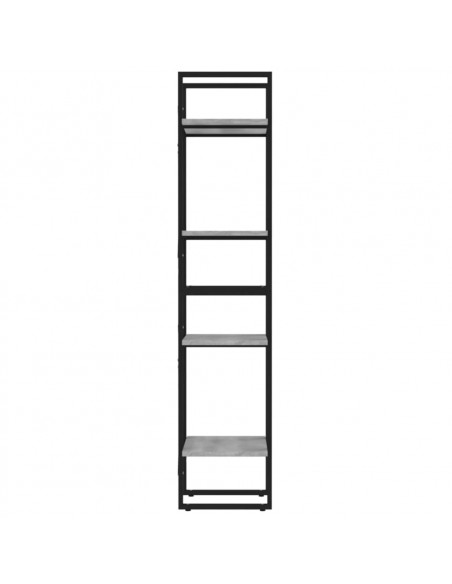 Libreria 4 Ripiani Grigio Sonoma 40x30x140 cm Legno Multistrato