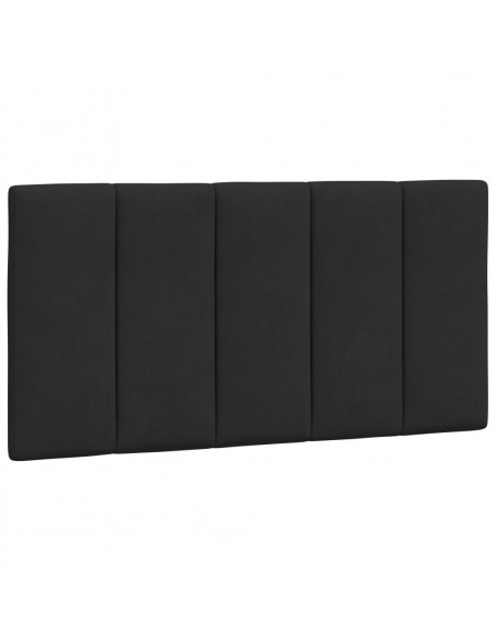 Giroletto con Testiera Nero 100x200 cm in Velluto