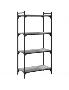 Libreria 4 Ripiani Grigio Sonoma 60x30x120cm Legno Multistrato