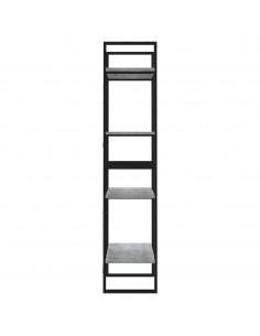 Libreria 4 Ripiani Grigio Sonoma 60x30x140 cm Legno Multistrato