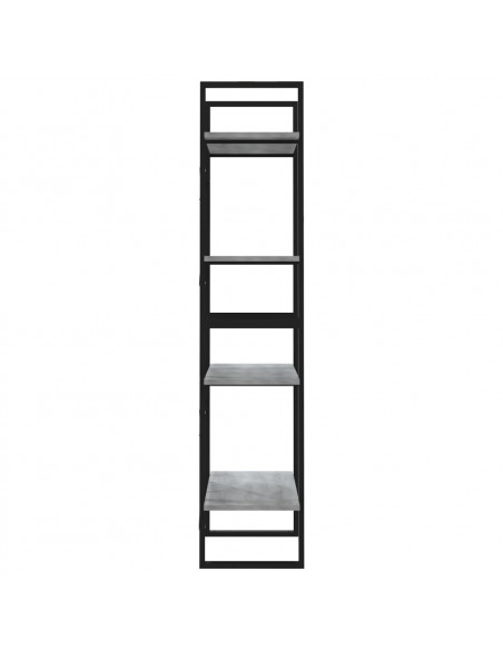 Libreria 4 Ripiani Grigio Sonoma 60x30x140 cm Legno Multistrato