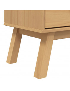 Libreria 4 Ripiani OLDEN Marrone in Legno Massello di Pino