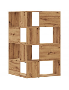 Libreria 4 Ripiani Rovere Artigianale 85x85x140 cm Truciolare