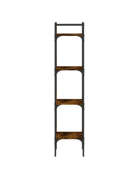 Libreria 4 Ripiani Rovere Fumo 35x30x138,5 cm Legno Multistrato