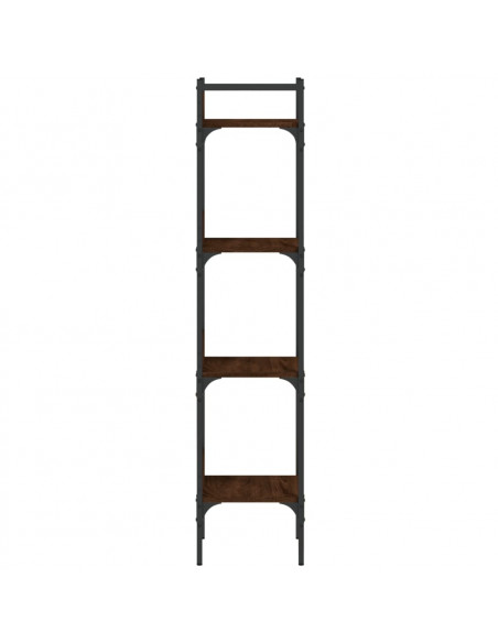 Libreria 4 Ripiani Rovere Marrone 35x30x138,5 Legno Multistrato
