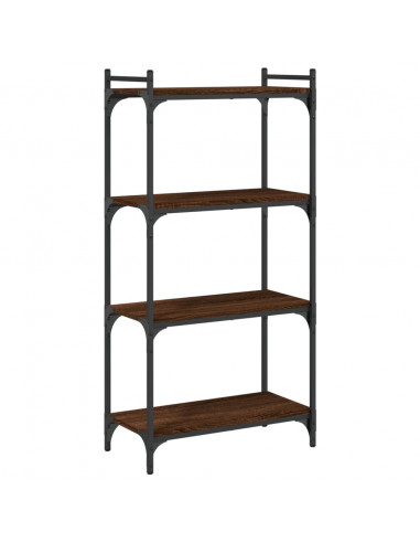 Libreria 4 Ripiani Rovere Marrone 60x30x120cm Legno Multistrato