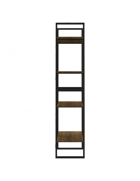 Libreria 4 ripiani Rovere Marrone 60x30x140cm Legno Multistrato