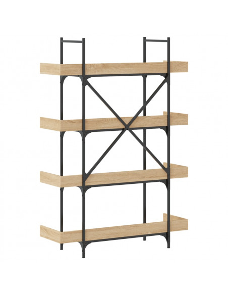 Libreria 4 Ripiani Rovere Sonoma 100x33x145,5 Legno Multistrato