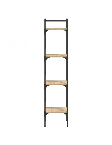 Libreria 4 Ripiani Rovere Sonoma 35x30x138,5 Legno Multistrato