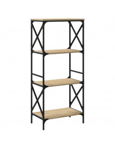 Libreria 4 Ripiani Rovere Sonoma 59x35x132 cm Legno Multistrato