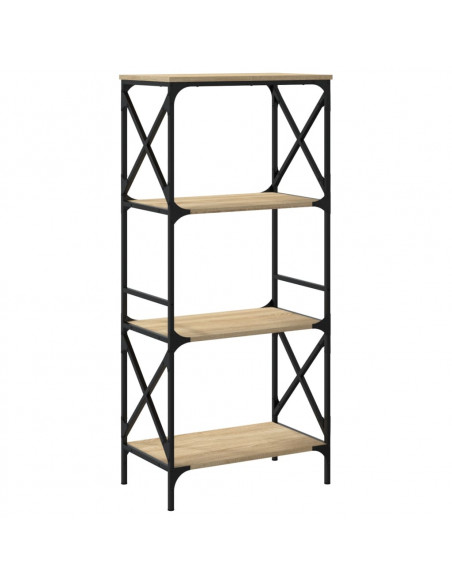 Libreria 4 Ripiani Rovere Sonoma 59x35x132 cm Legno Multistrato
