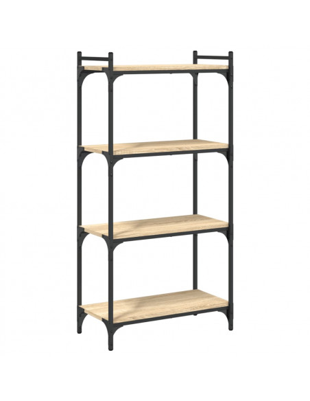 Libreria 4 Ripiani Rovere Sonoma 60x30x120 cm Legno Multistrato