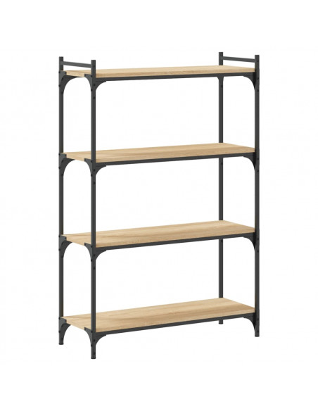 Libreria 4 Ripiani Rovere Sonoma 80x30x120 cm Legno Multistrato