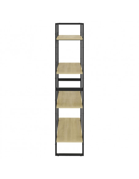 Libreria 4 Ripiani Rovere Sonoma 80x30x140 cm Legno Multistrato