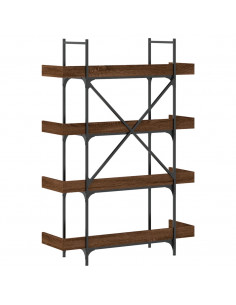 Libreria 4Ripiani Rovere Marrone 100x33x145,5 Legno Multistrato