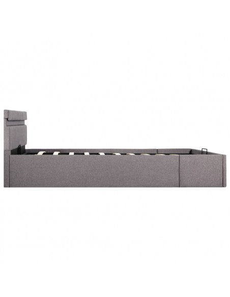 Giroletto con Contenitore e LED Tortora Tessuto 140x200 cm