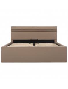 Giroletto Idraulico con LED Cappuccino Similpelle 140x200cm 2