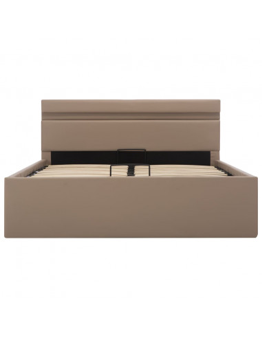 Giroletto Idraulico con LED Cappuccino Similpelle 140x200cm