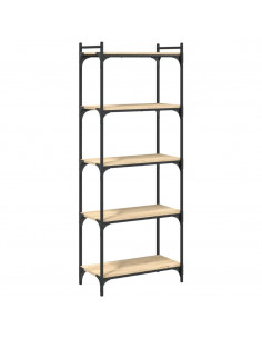 Libreria 5 Ripiani Rovere Sonoma 60x30x154 cm Legno Multistrato