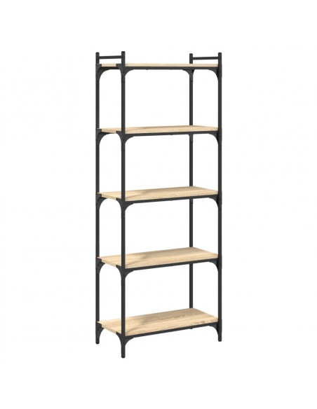 Libreria 5 Ripiani Rovere Sonoma 60x30x154 cm Legno Multistrato