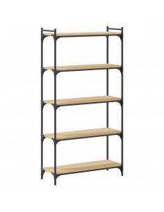 Libreria 5 Ripiani Rovere Sonoma 80x30x154 cm Legno Multistrato