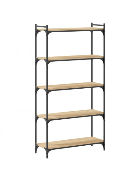 Libreria 5 Ripiani Rovere Sonoma 80x30x154 cm Legno Multistrato