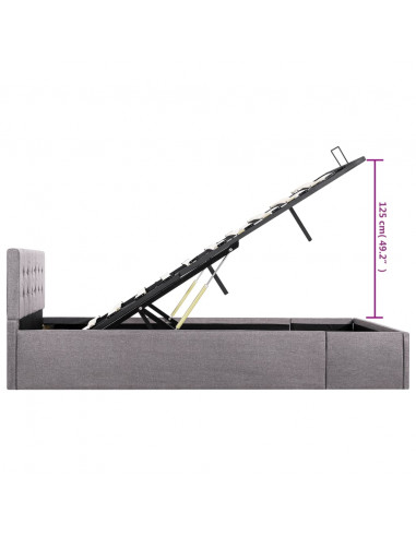 Giroletto con Contenitore Grigio Talpa in Tessuto 120x200 cm