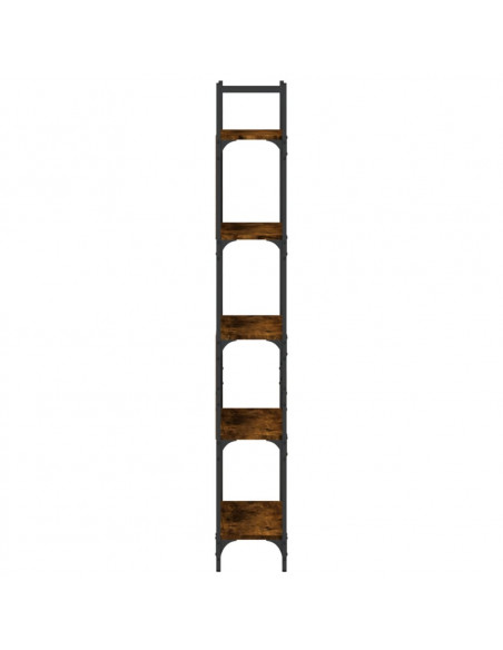 Libreria 5Ripiani Rovere Fumo 60,5x24x166,5cm Legno Multistrato