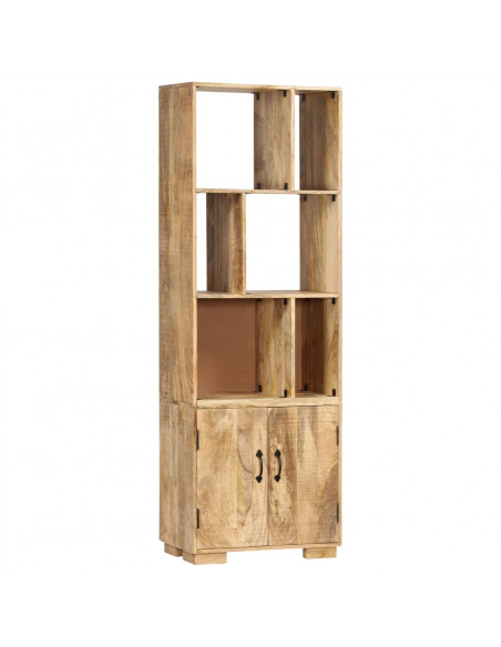 Libreria 60x35x180 cm in Legno Massello di Mango
