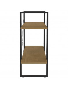 Libreria a 2 Ripiani 80x30x70 cm in Legno Massello di Pino