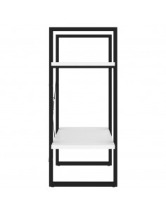 Libreria a 2 Ripiani Bianca 60x30x70 cm in Legno Multistrato