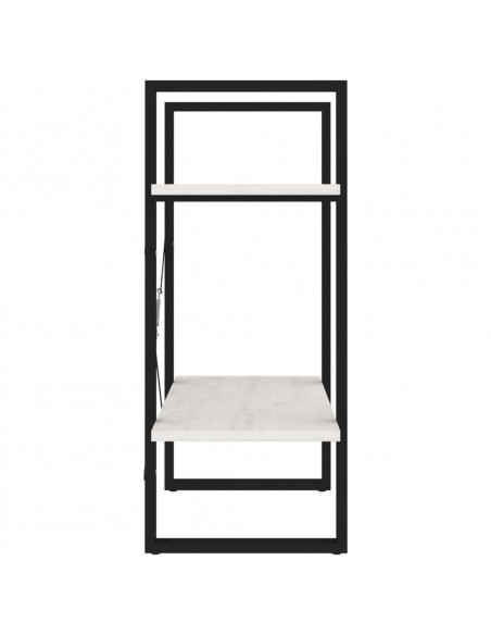 Libreria a 2 Ripiani Bianca 60x30x70 cm in Massello di Pino