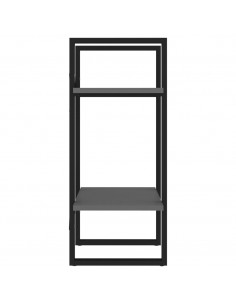 Libreria a 2 Ripiani Grigia 40x30x70 cm in Legno Multistrato