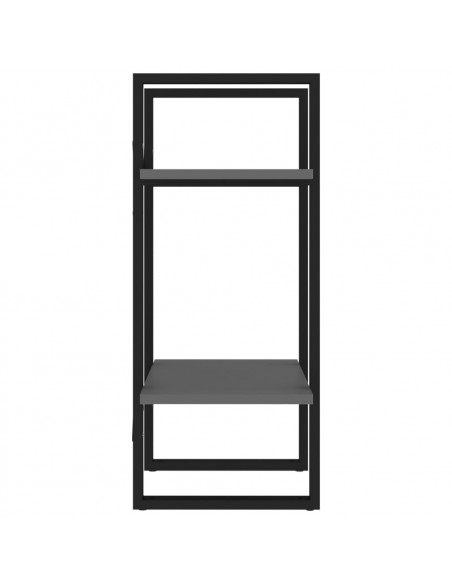 Libreria a 2 Ripiani Grigia 40x30x70 cm in Legno Multistrato
