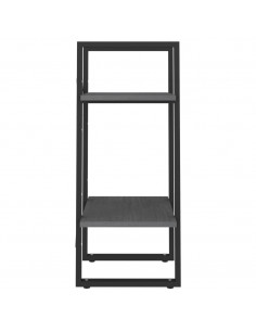 Libreria a 2 Ripiani Grigia 40x30x70 cm in Massello di Pino