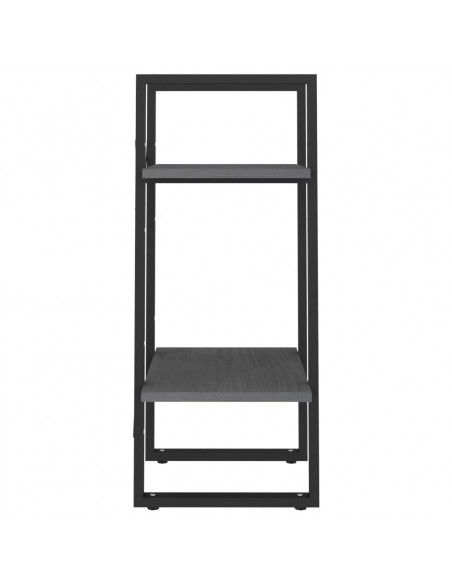 Libreria a 2 Ripiani Grigia 40x30x70 cm in Massello di Pino