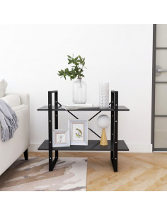 Libreria a 2 Ripiani Grigia 80x30x70 cm in Legno Multistrato