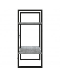 Libreria a 2 Ripiani Grigio Sonoma 60x30x70cm Legno Multistrato