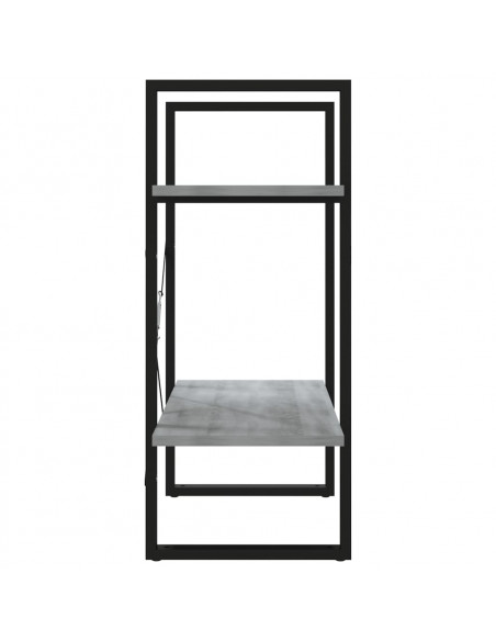 Libreria a 2 Ripiani Grigio Sonoma 60x30x70cm Legno Multistrato