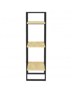 Libreria a 3 Ripiani 40x30x105 cm in Legno Massello di Pino